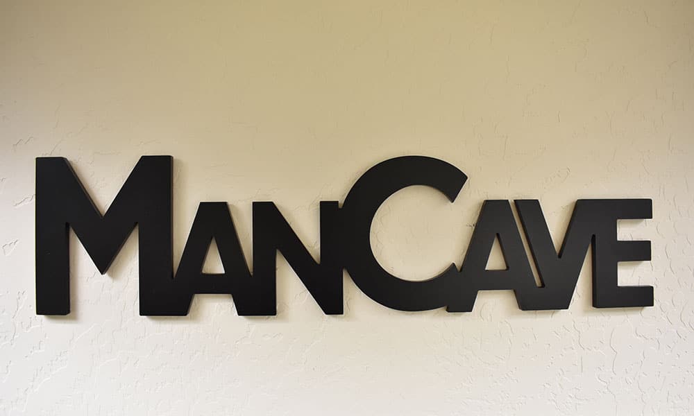 Man Cave at Admire Aesthetics where body contouring for men treatment is possible.
