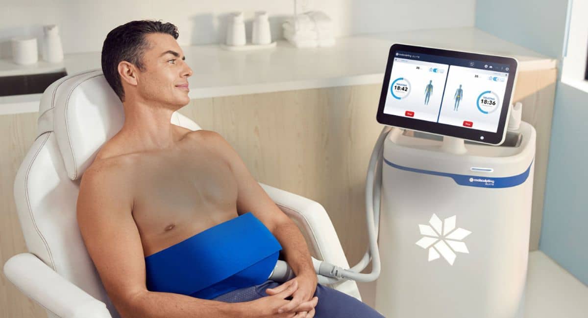 man treated with CoolSculpting Elite