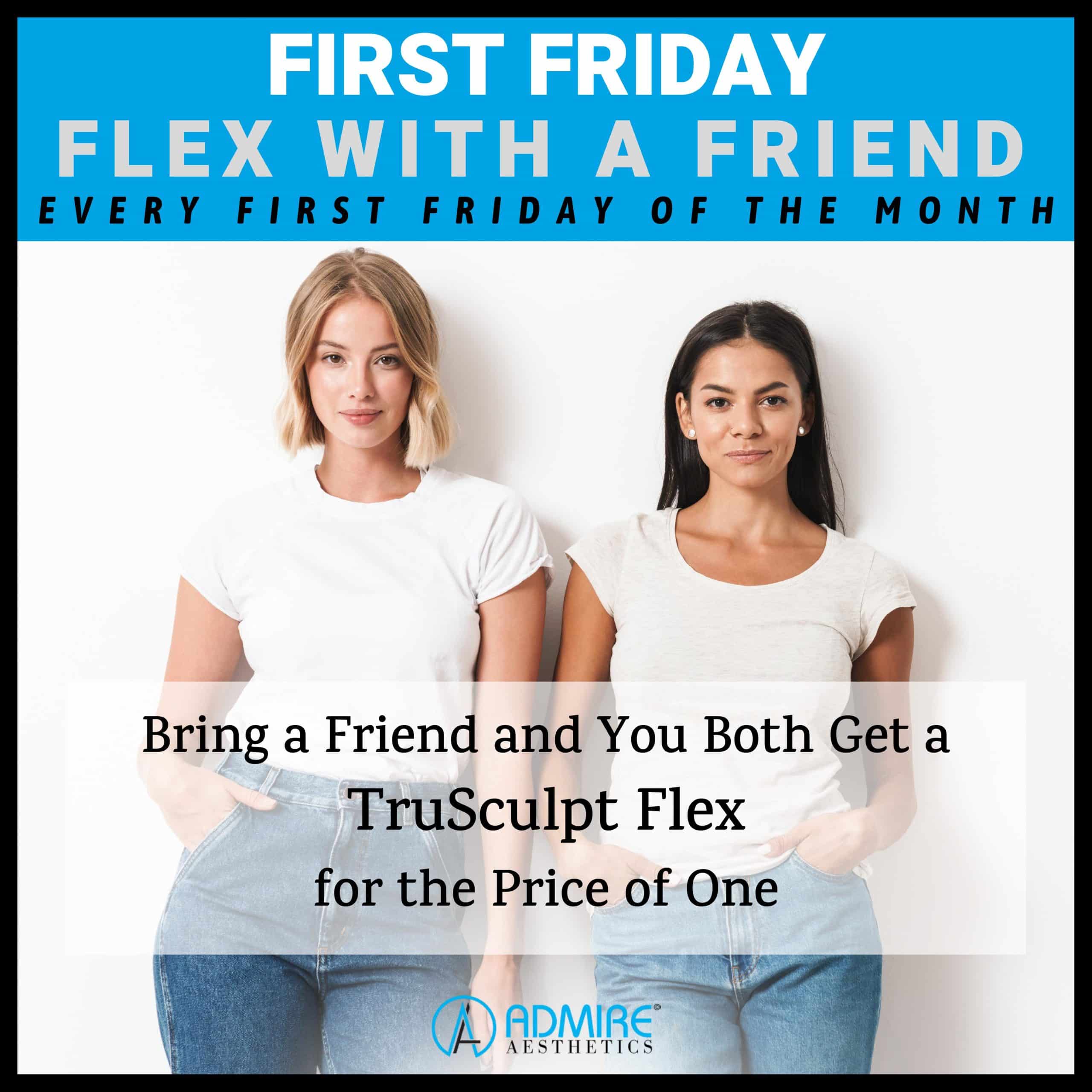 Two friends modeling for trusculpt flex benefits.
